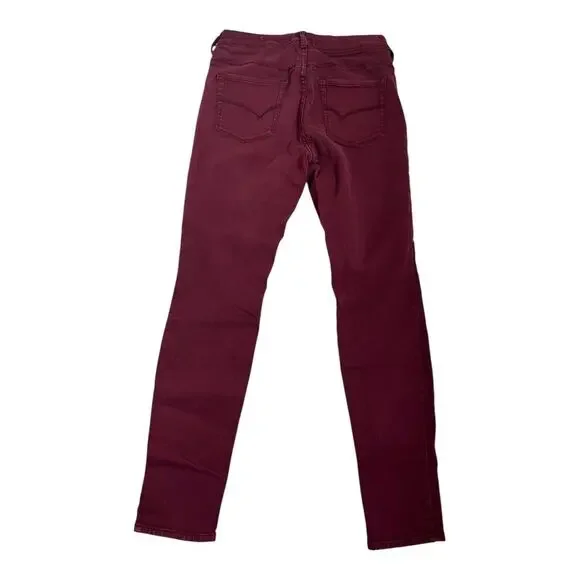 Bullhead High-Rise Skinniest Skinny Jeans Burgundy Maroon 9 - Picture 6 of 7